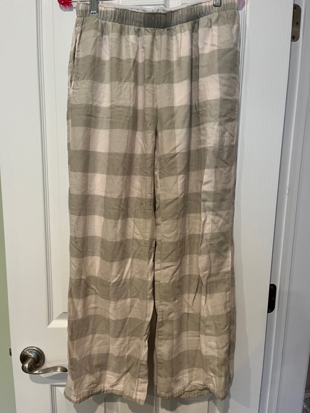 Aerie Olive Green Elastic Logo Waistband Lounge Pants